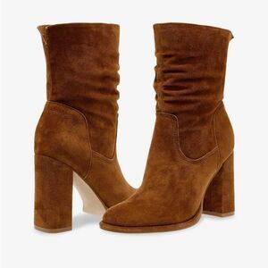 Steve Madden Vector Slouch Bootie- Chestnut Suede